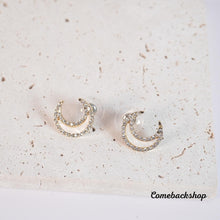 Load image into Gallery viewer, Moon earrings Stud Earrings Women Geometric Round Earrings For Women Girl Jewlery gold