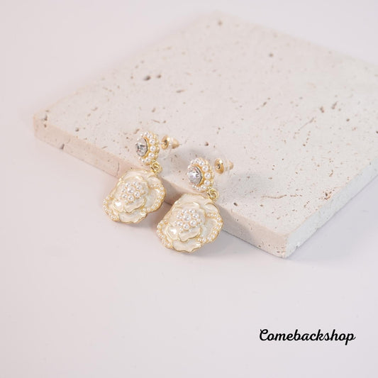 Flower white Necklace Stainless Steel Nameplate Choker Jewelry Mothers Day Gift