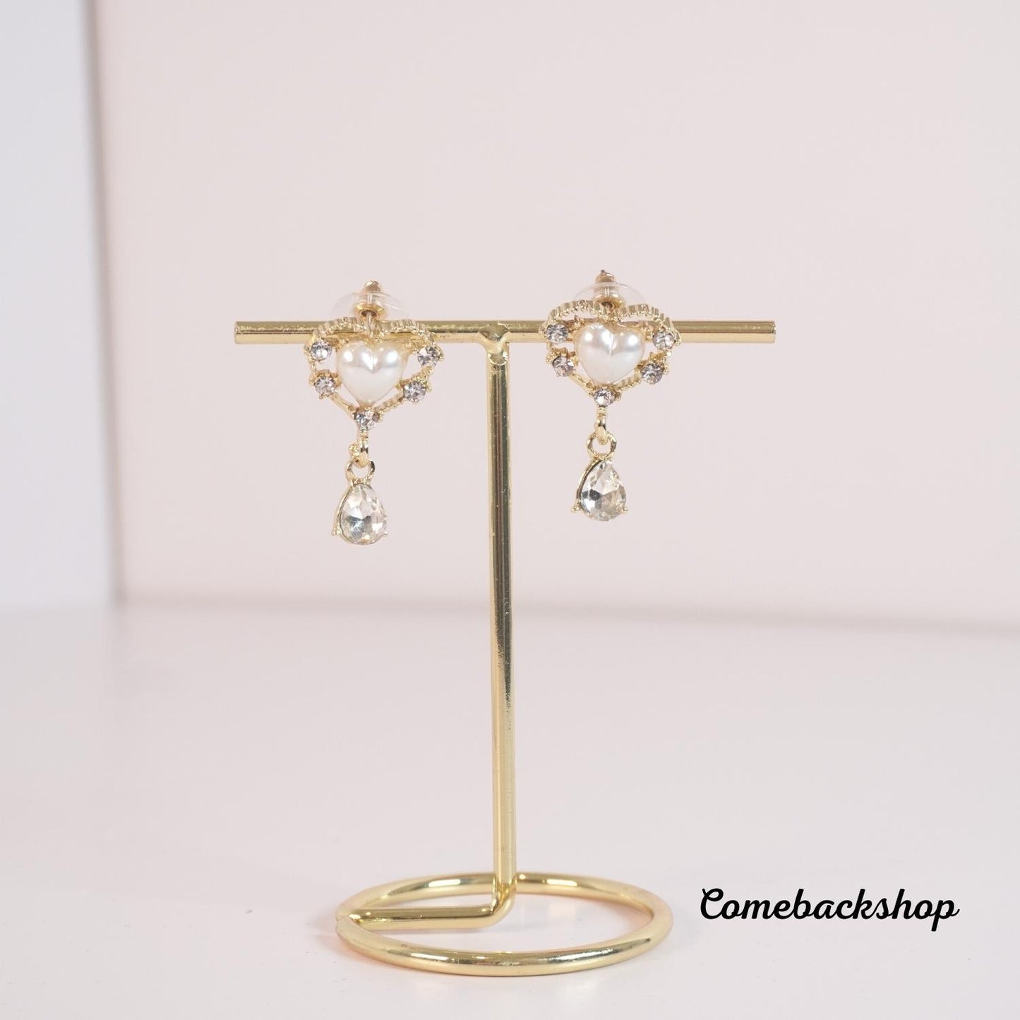 Hoop Earrings for Women Fashion Hip Hop pearl Metal Hanging Earrings