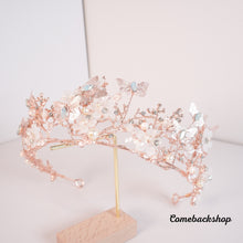 Load image into Gallery viewer, Wedding Tiaras and Crowns for Women Tiaras for Girls Birthday Party Hair Accessories Bride Headband Bride for Prom Christmas butterfly