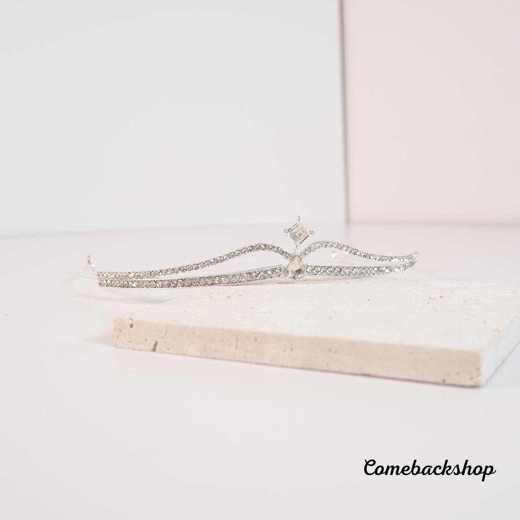 Silver tiara headband wedding accessories bridal tiara crown prom dress