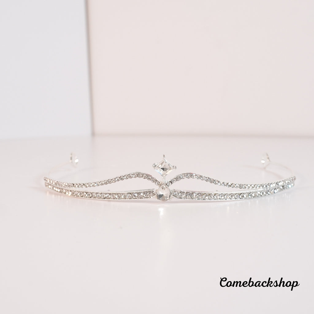 Silver tiara headband wedding accessories bridal tiara crown prom dress