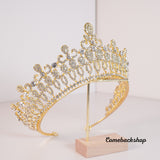 Gold Tiara and Crown for Women Birthday Headband for Girls Crystal Queen Crown Hair Accessories for Bride Party Bridesmaids