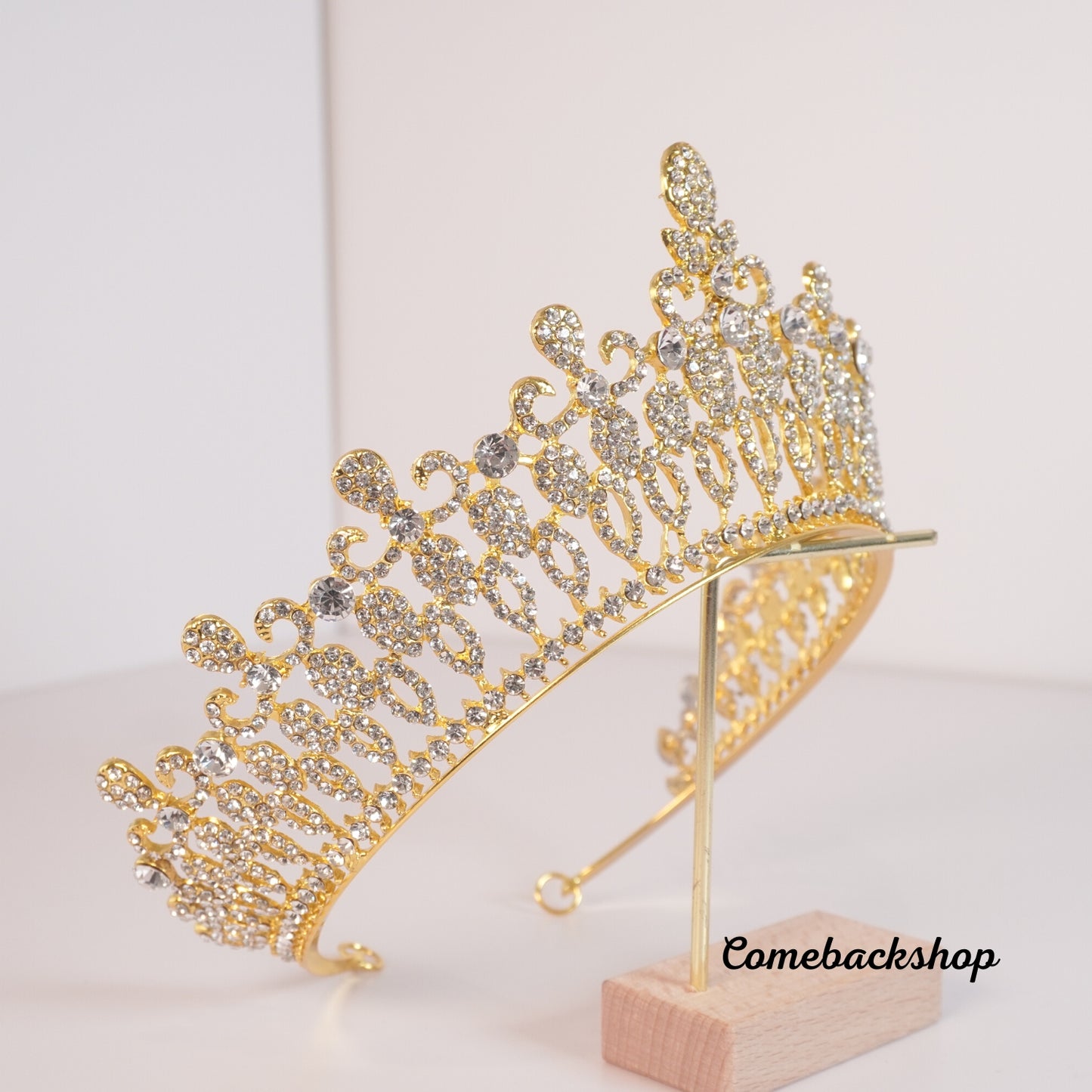 Gold Tiara and Crown for Women Birthday Headband for Girls Crystal Queen Crown Hair Accessories for Bride Party Bridesmaids