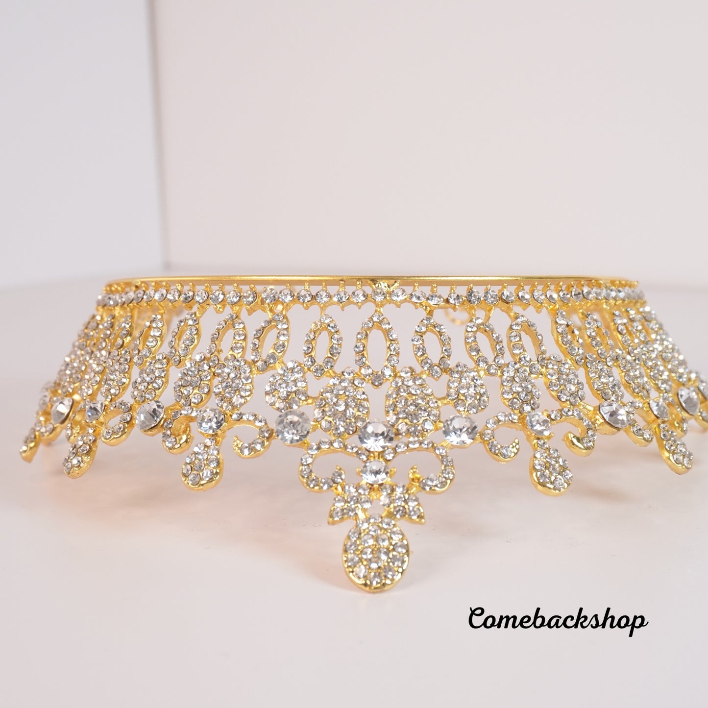 Gold Tiara and Crown for Women Birthday Headband for Girls Crystal Queen Crown Hair Accessories for Bride Party Bridesmaids