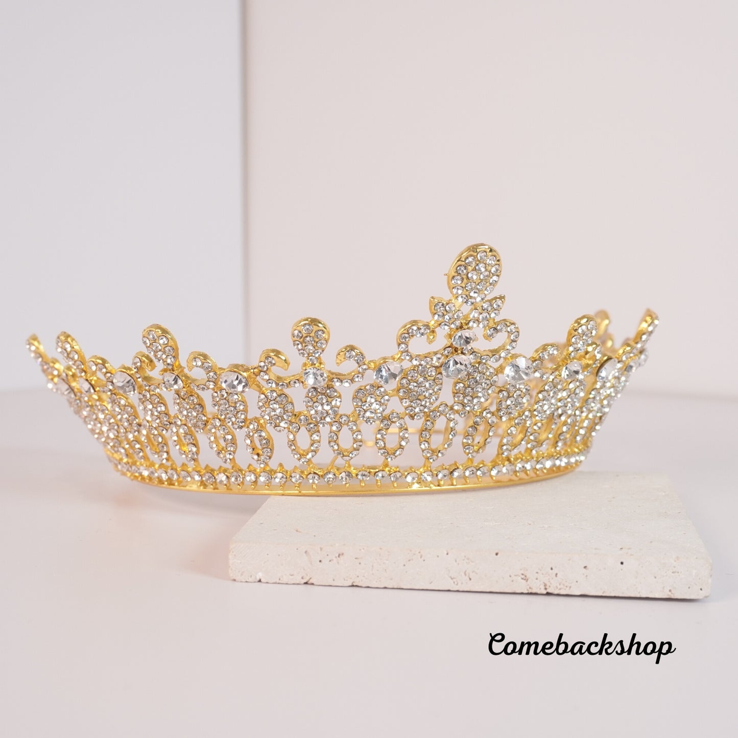 Gold Tiara and Crown for Women Birthday Headband for Girls Crystal Queen Crown Hair Accessories for Bride Party Bridesmaids