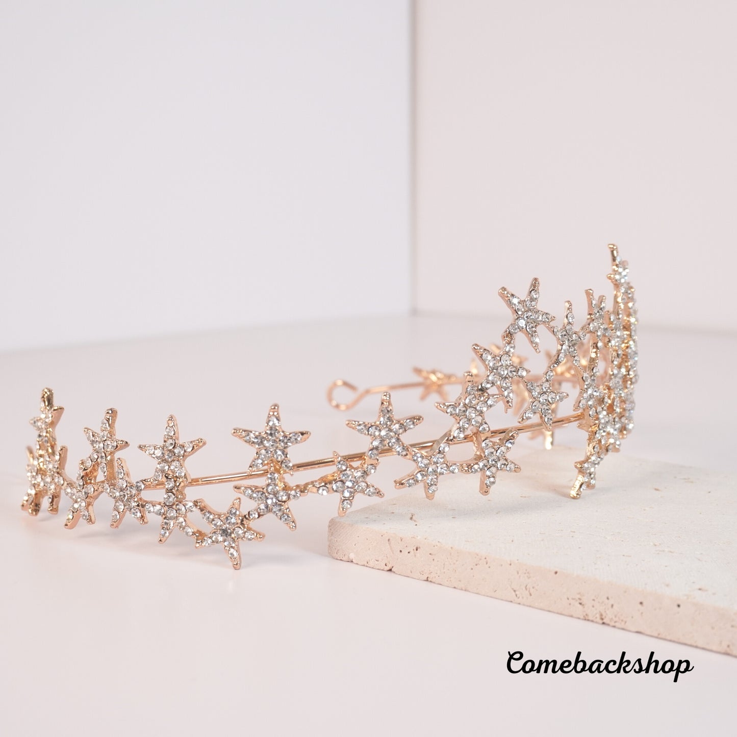 Gold Crown for Women Baroque Queen Crown and Tiara for Girls Crystal Headband Mermaid Crown Princess Hair Accessories for Bride