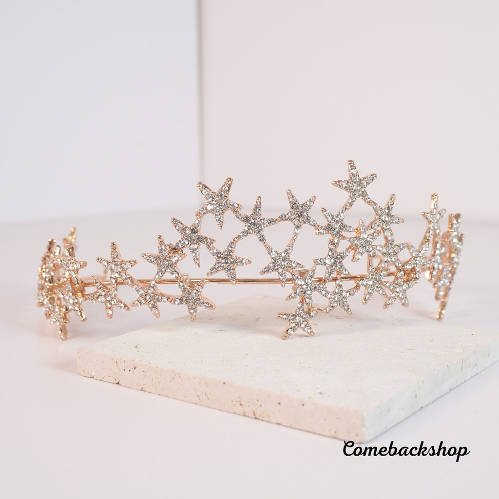 Gold Crown for Women Baroque Queen Crown and Tiara for Girls Crystal Headband Mermaid Crown Princess Hair Accessories for Bride