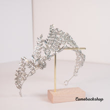 Load image into Gallery viewer, Silver Crystal Crowns and Tiaras with Comb for Girl or Women Princess Crown Queen Crown for Birthday Christmas Xmas Halloween Party