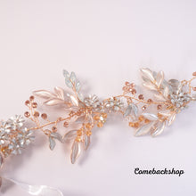 Load image into Gallery viewer, Wedding Headband Flower-Leaf Bridal Headpieces for Wedding Hair Accessories Brides Hair Pieces