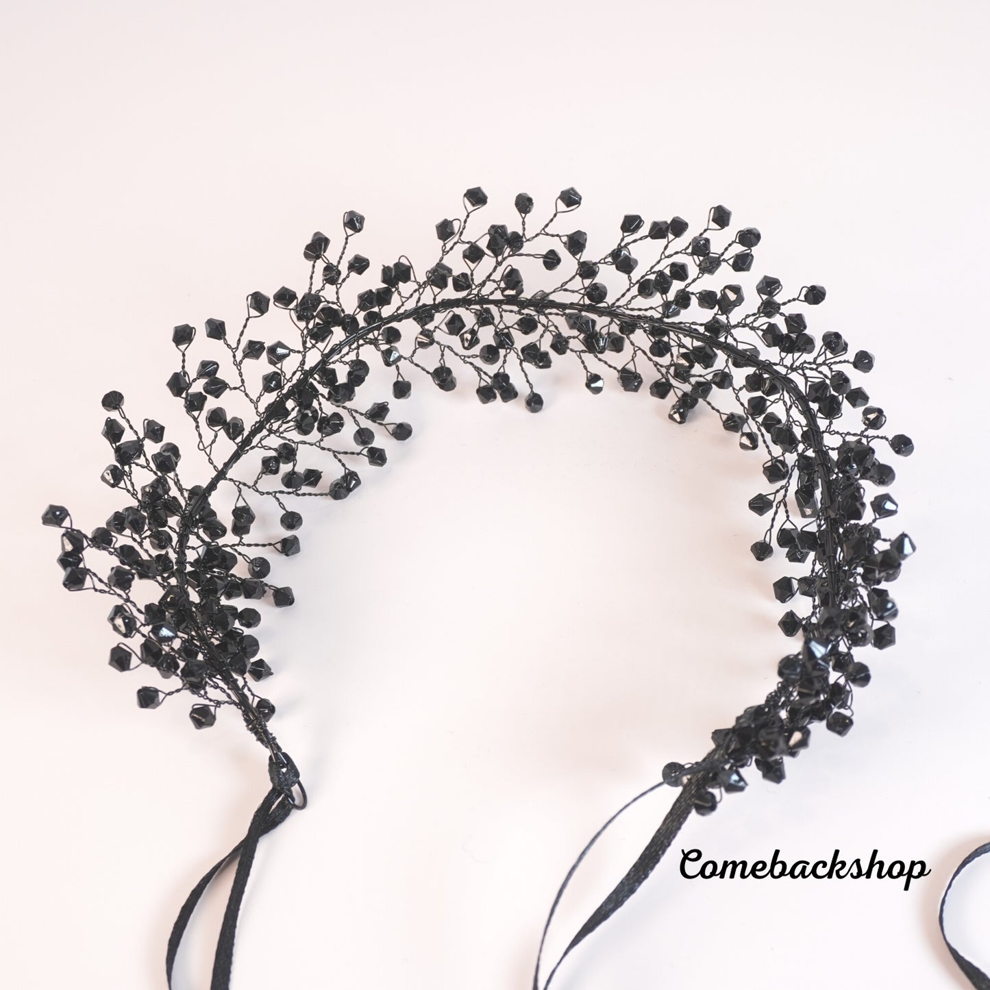 Black Bride Wedding Hair Vine Silver Leaf Bridal Headpieces Pearl Hair Accessories for Women and Girls