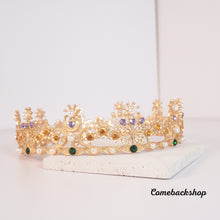 Load image into Gallery viewer, Crystal Bridal Tiaras Crown Rhinestone Pageant Diadem Veil Tiara Headbands