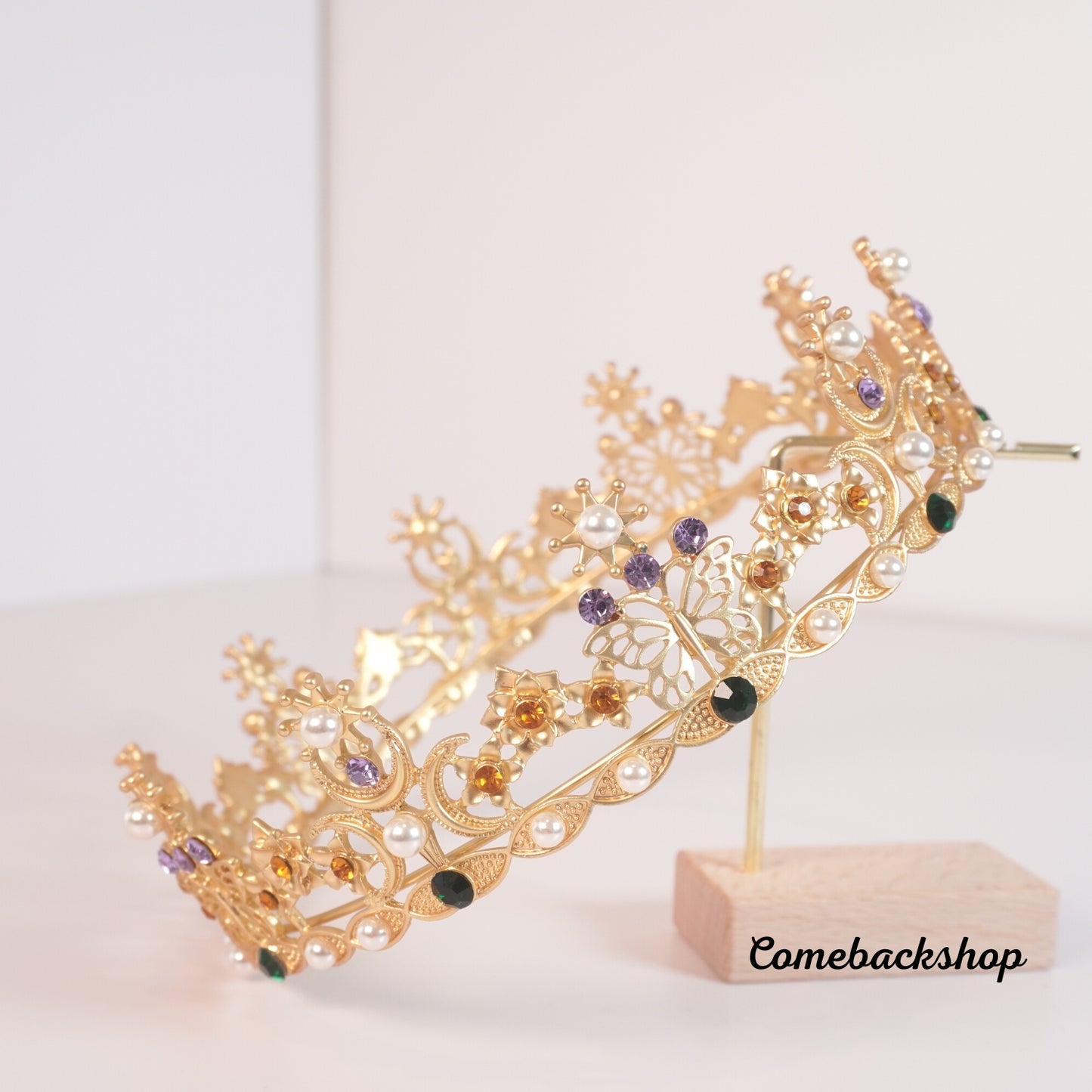 Crystal Bridal Tiaras Crown Rhinestone Pageant Diadem Veil Tiara Headbands