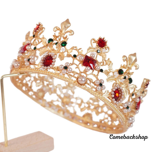 Gold Tiara Wedding Tiaras and Crowns for Women,Rhinestone Queen Tiara for Women Princess Crown Birthday Tiara Headbands for Wedding Prom Bridal Party Halloween Costume Christmas Gifts