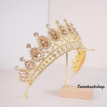 Load image into Gallery viewer, Tiaras and Crowns for Women,Rhinestone Queen Tiara for Women Princess Crown Birthday gold Tiara Headbands for Wedding Prom Bridal Party Halloween Costume Christmas Gifts