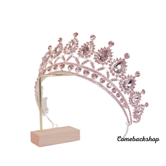 pink crown headband Rose Gold Tiara Crown Princess Tiaras for Girls Hair Accessories for Parties, Dances, Weddings headpiece