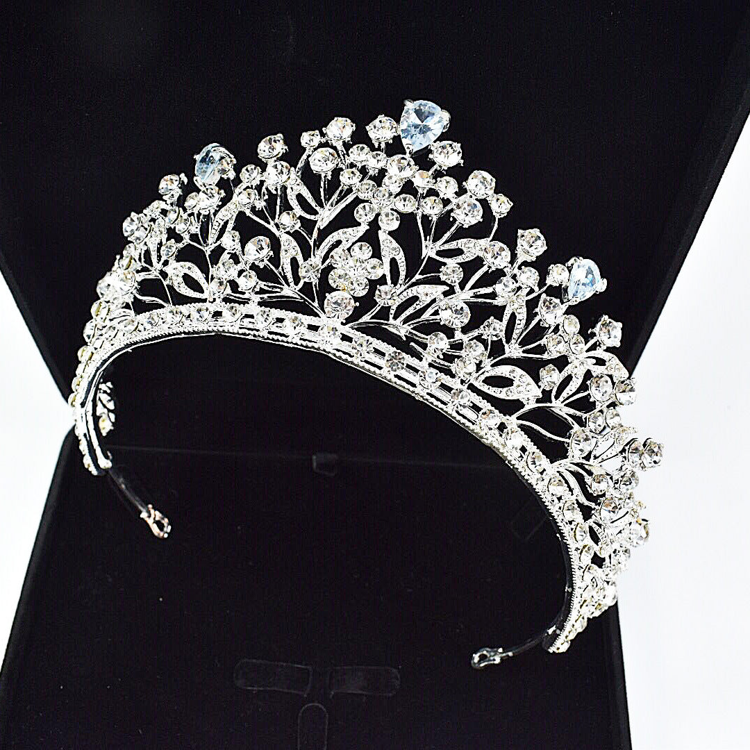 Wedding Tiara for Bride,Fairytale Princess Crown for Women Girls, Bridal Pageant Tiara Headband, Rhinestone Prom Party