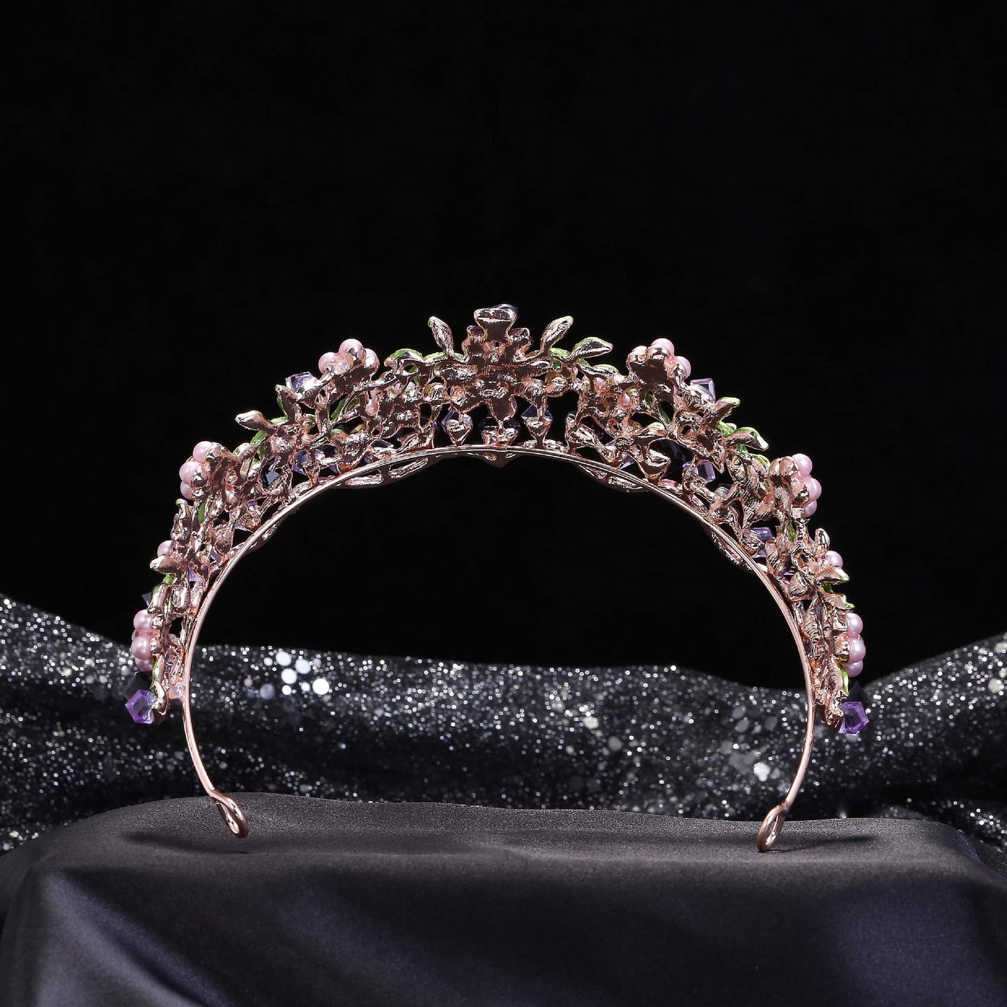 Women Purple Rhinestone Tiara, Tiaras for Women Princess Crown with Combs Tiaras for Girls Wedding Crowns for Brides Headband Party Prom Birthday Gift Halloween