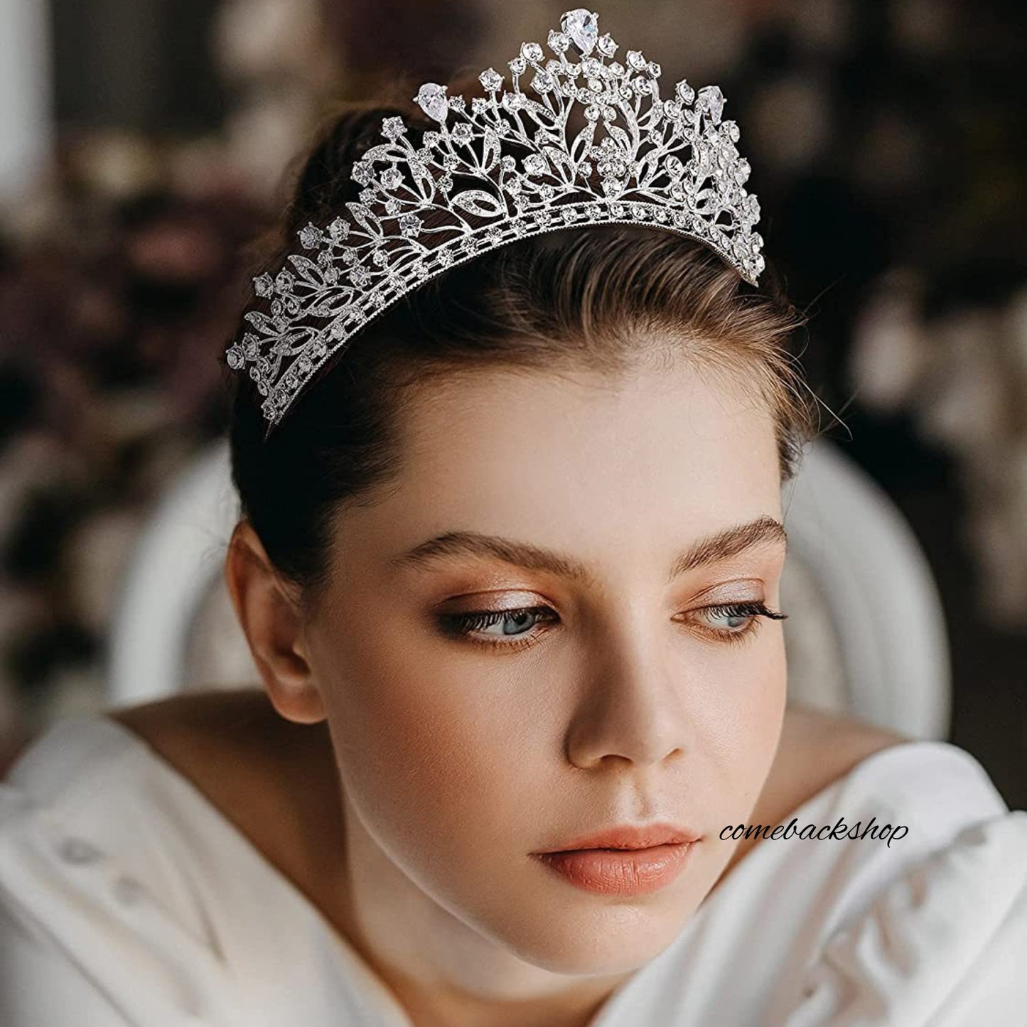 Wedding Tiara for Bride,Fairytale Princess Crown for Women Girls, Bridal Pageant Tiara Headband, Rhinestone Prom Party