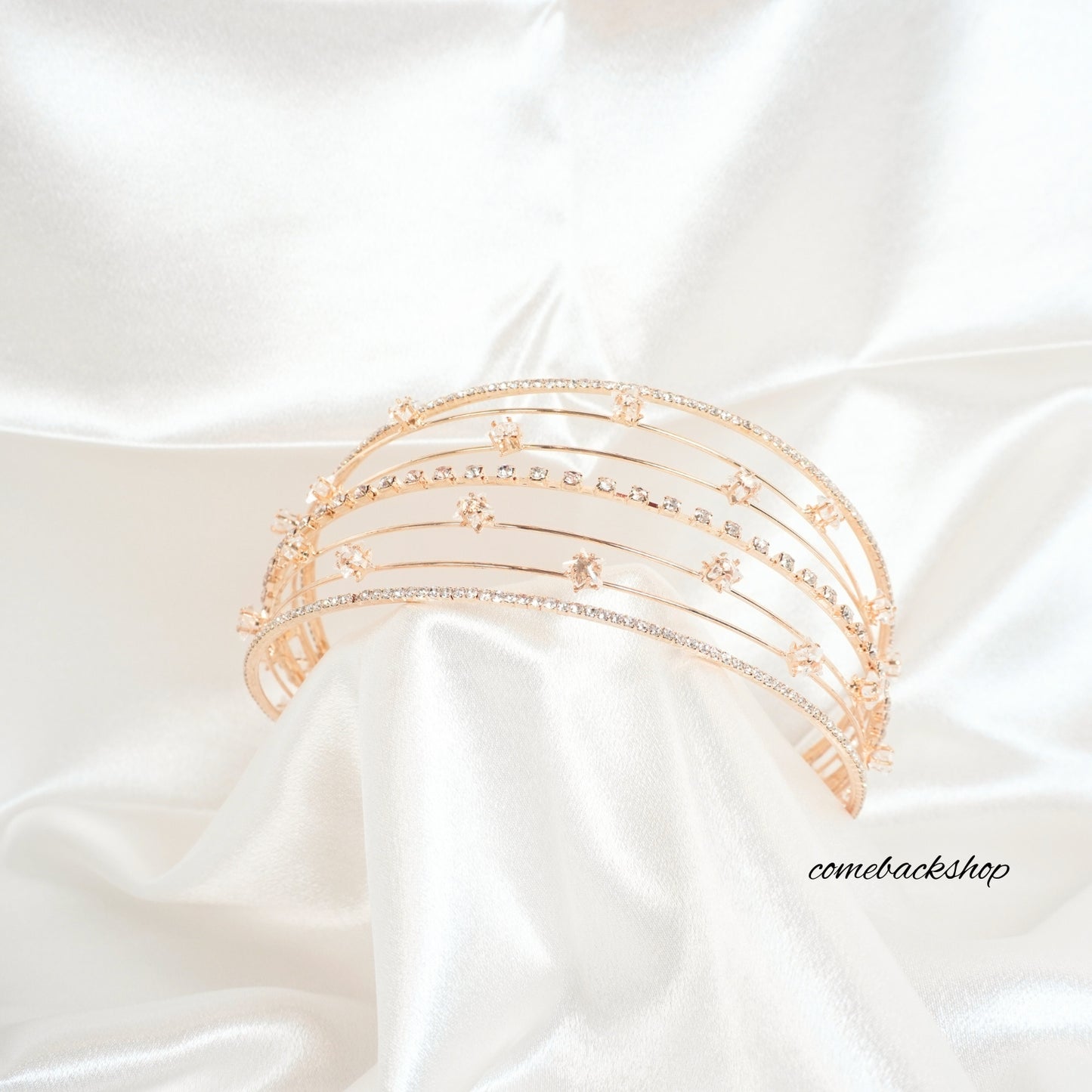 Gold Star Tiara Hair Clip Bridal Comb Handmade headband Wedding Accessories Women Headpiece Barrette Side Clips For Bridesmaid