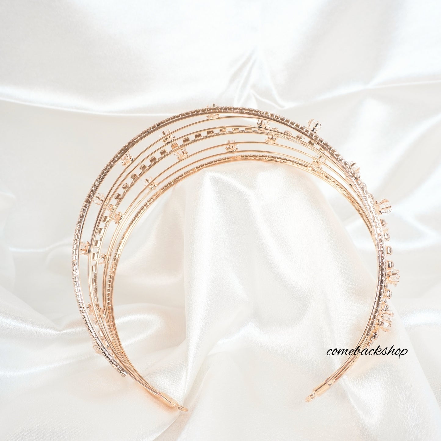 Gold Star Tiara Hair Clip Bridal Comb Handmade headband Wedding Accessories Women Headpiece Barrette Side Clips For Bridesmaid