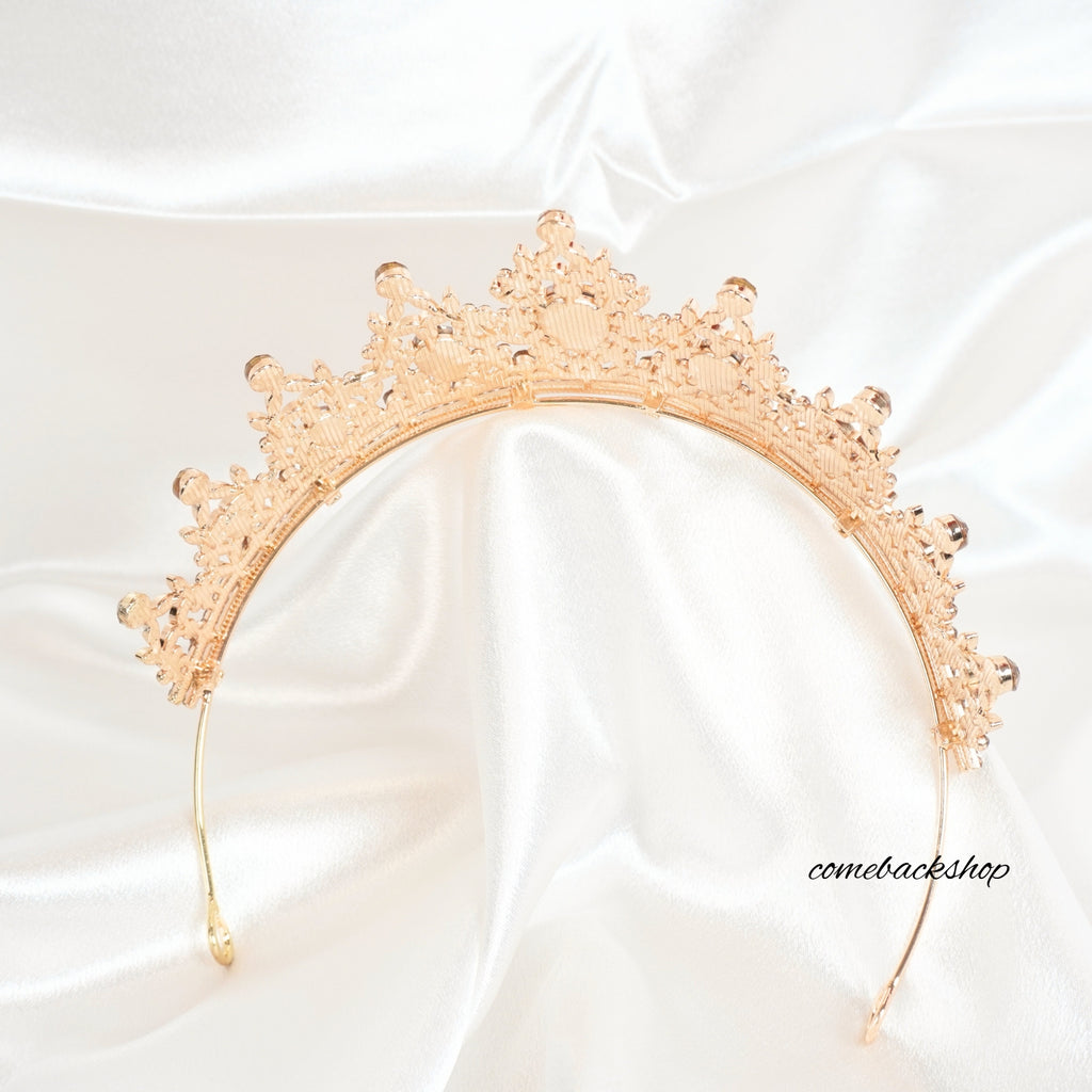 Gold Crystal Bridal Tiaras Crowns Pageant Prom Rhinestone Veil Tiara Headbands,Swarovski