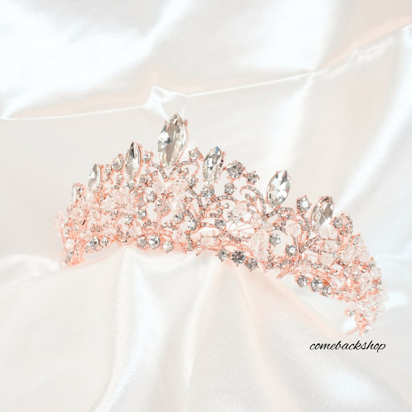 Pink Crown for Women Pink Queen Crowns for Girls Princess Baroque Crystal Rhinestone Bridal Tiara for Bride Costume Party