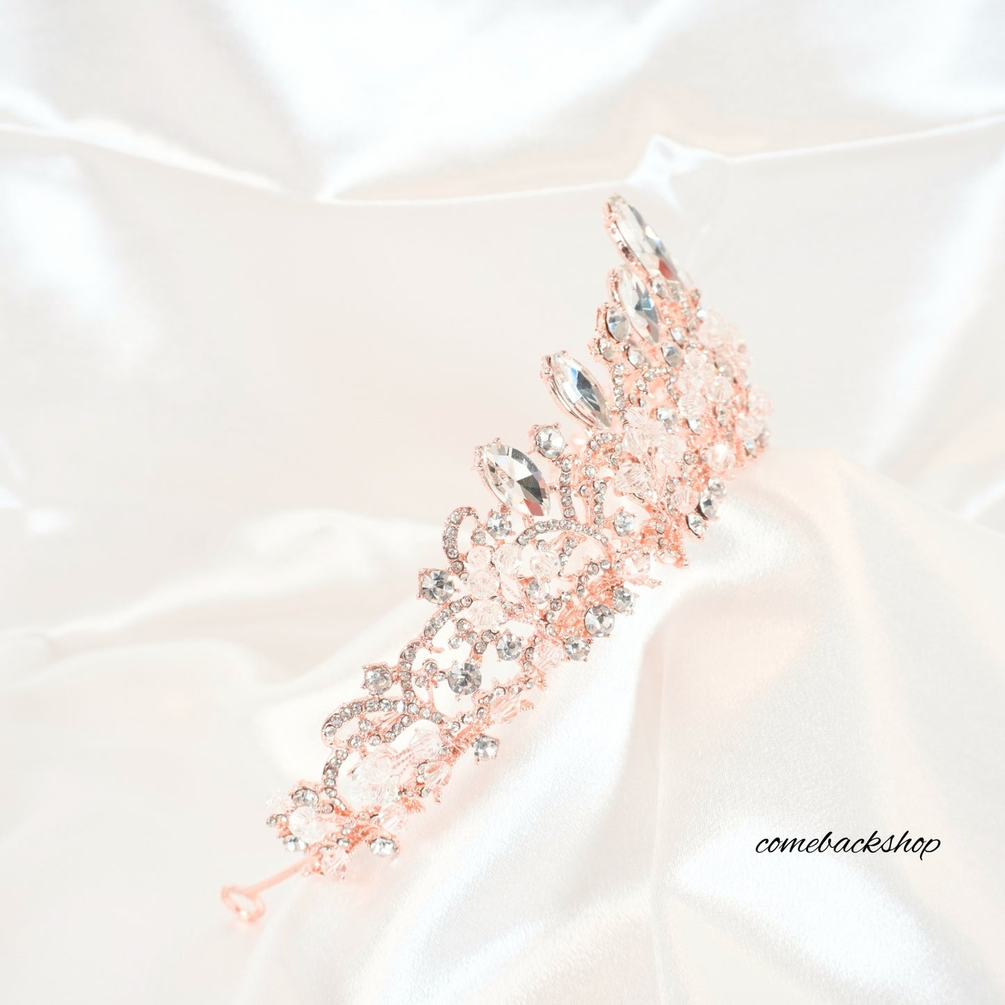 Pink Crown for Women Pink Queen Crowns for Girls Princess Baroque Crystal Rhinestone Bridal Tiara for Bride Costume Party