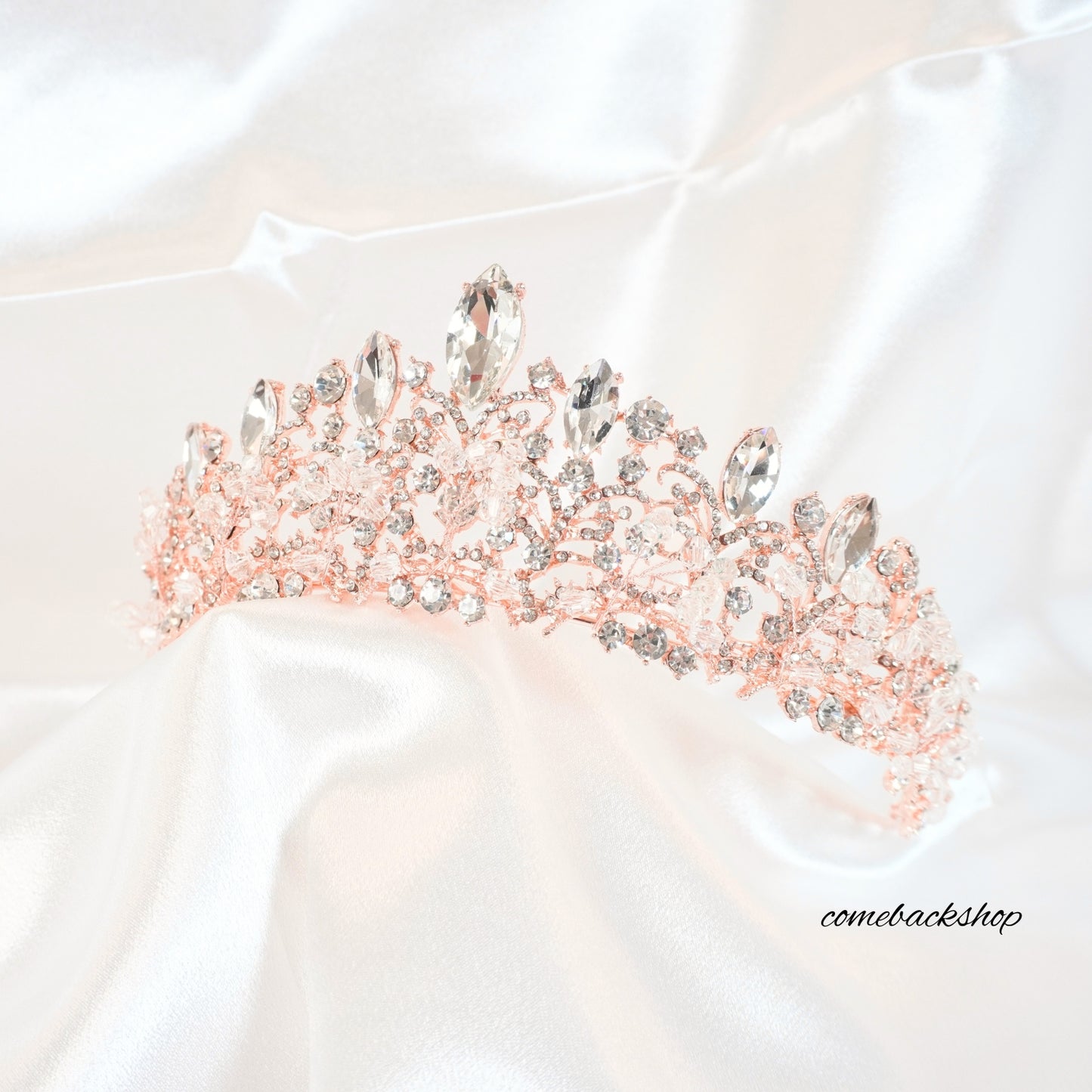 Pink Crown for Women Pink Queen Crowns for Girls Princess Baroque Crystal Rhinestone Bridal Tiara for Bride Costume Party