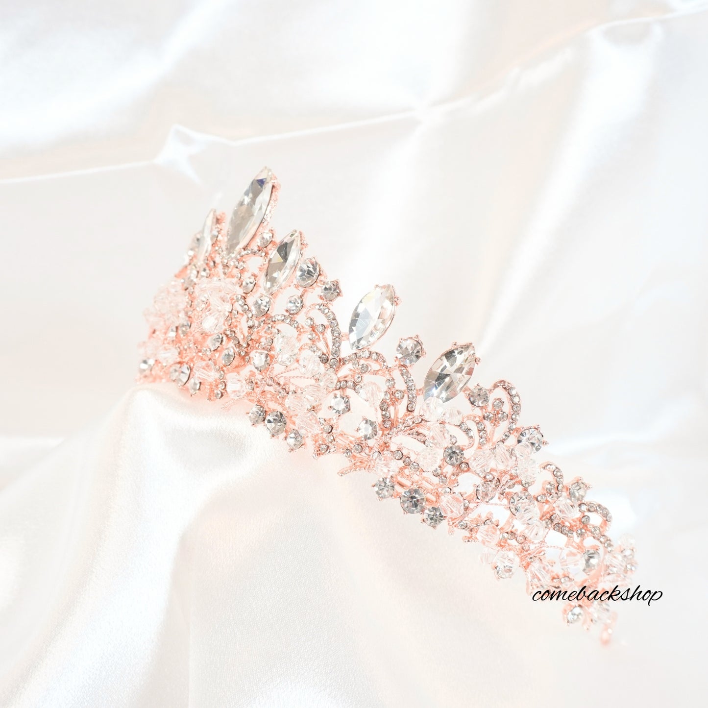 Pink Crown for Women Pink Queen Crowns for Girls Princess Baroque Crystal Rhinestone Bridal Tiara for Bride Costume Party
