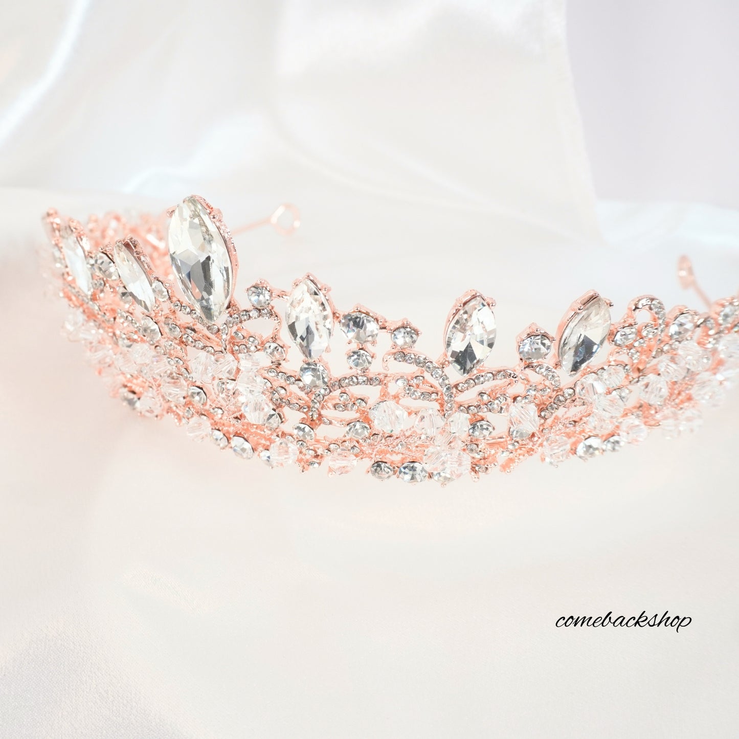 Pink Crown for Women Pink Queen Crowns for Girls Princess Baroque Crystal Rhinestone Bridal Tiara for Bride Costume Party