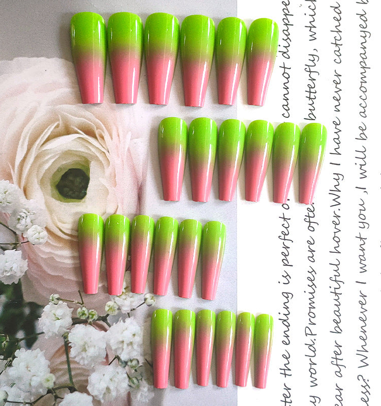 Fake Nails Coffin Glitter Nude Pink Design Artificial Ballerina Fasle Nails cover nail tip press on nail