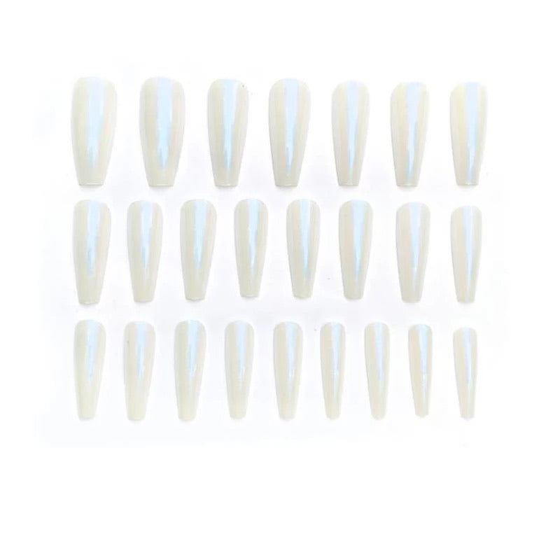 Long Coffin Shaped Fake Nails European Finished Nail