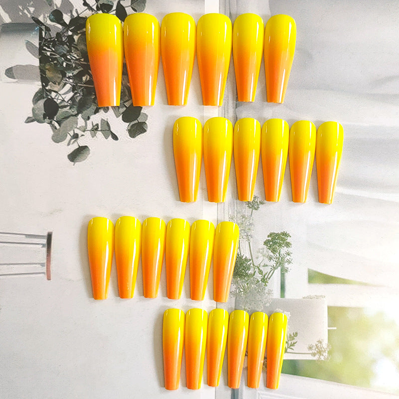 Long Fake Nails press on Square Head Full Cover Detachable Finished Fingernails nude nail art