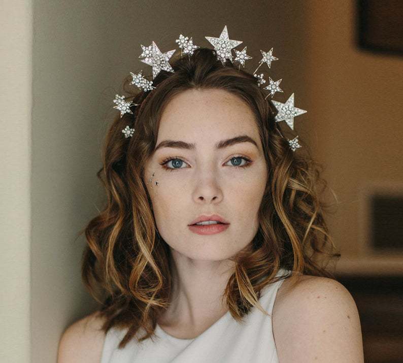 Baroque Vintage Royal Queen King Round Crystal Wedding Crown Bridal Tiaras and Crowns Diadem Bride Hair Jewelry,Swarovski