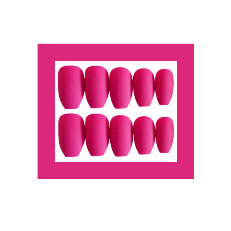 Coffin Ballerina Press on Nails Purple Long Fake Nails Tips Acrylic Glossy Full Cover False Nail