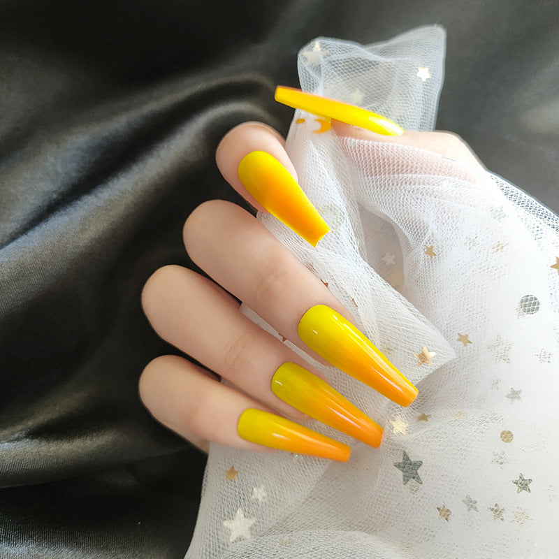 Long Fake Nails press on Square Head Full Cover Detachable Finished Fingernails nude nail art
