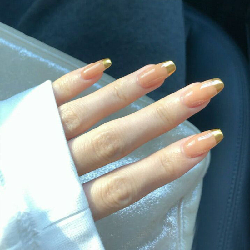 Coffin Press on Nails Pink Long Fake Nails Matte Ballerina False Nails