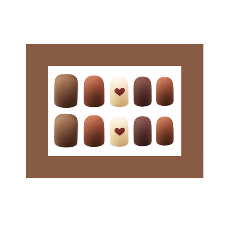 Ombre French Nail Ballerina Gradient Natural Coffin Fake Nails