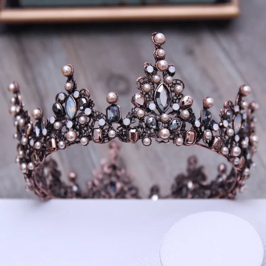 Geometric Beads Tiaras Crowns Hairband Royal Queen Headband,Swarovski