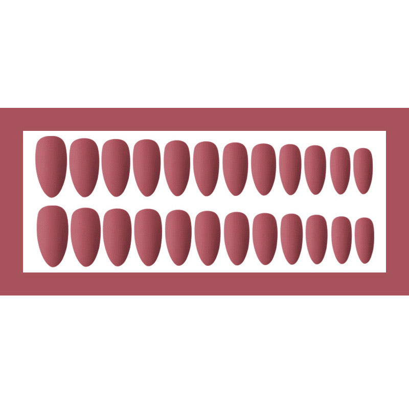 False Nails Matte Full Cover Medium Ballerina Coffin Natural Blue Acrylic Fake Nails