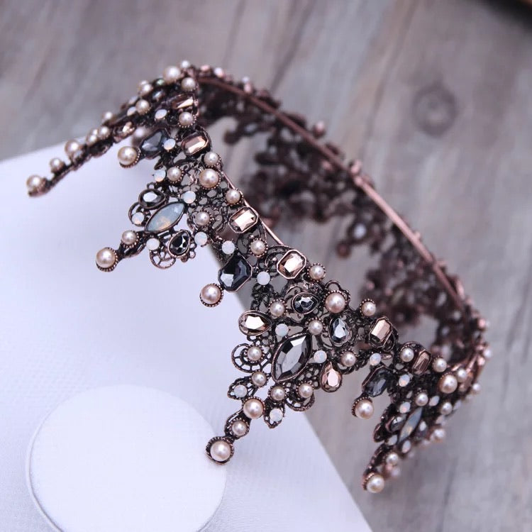 Geometric Beads Tiaras Crowns Hairband Royal Queen Headband,Swarovski