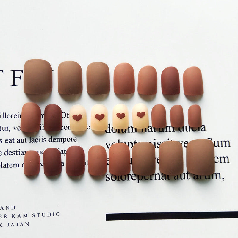 Ombre French Nail Ballerina Gradient Natural Coffin Fake Nails