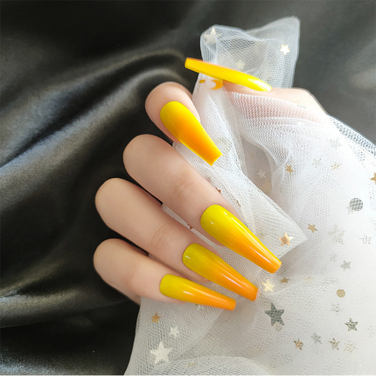 Long Fake Nails press on Square Head Full Cover Detachable Finished Fingernails nude nail art