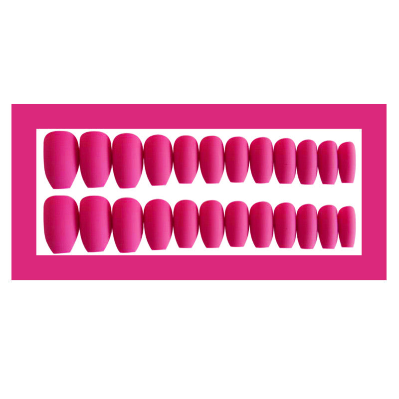 Coffin Ballerina Press on Nails Purple Long Fake Nails Tips Acrylic Glossy Full Cover False Nail