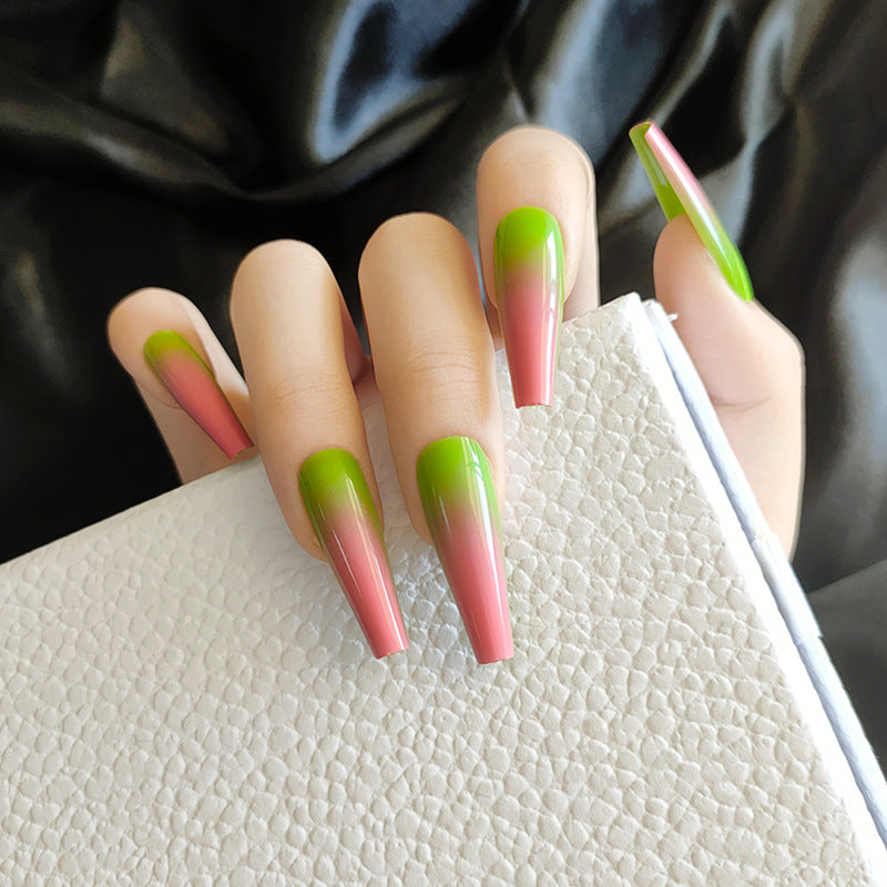 Fake Nails Coffin Glitter Nude Pink Design Artificial Ballerina Fasle Nails cover nail tip press on nail