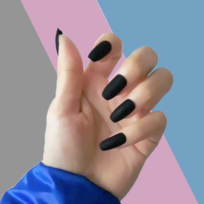 Fake Nails Matte Short Full Cover Press-on False Nail Leopard Art Nails for Women