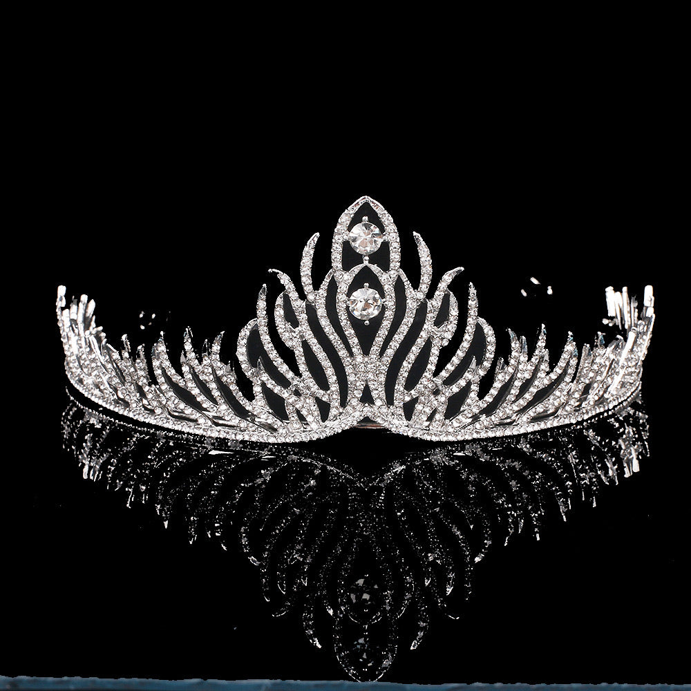 Silver Crystal Tiara Crowns Princess Elegant Crown Combs Headbands Bridal Wedding Prom Birthday Party Swarovski for sale