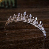 crown Tiaras Fashion Noble azorite Tiara for Bride princess,Swarovski