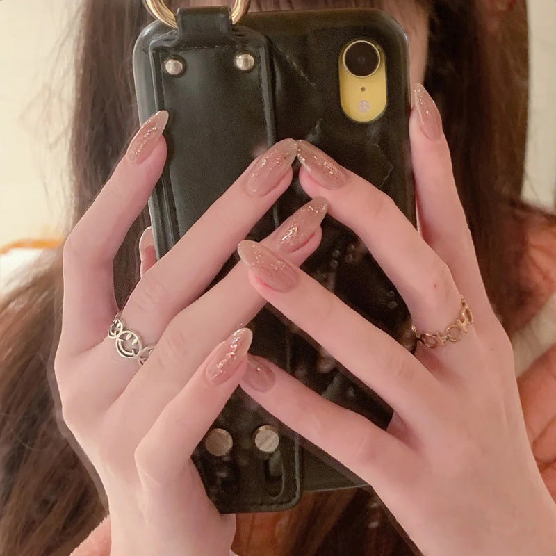 Fake nail press on nail polish nails art false nail natural